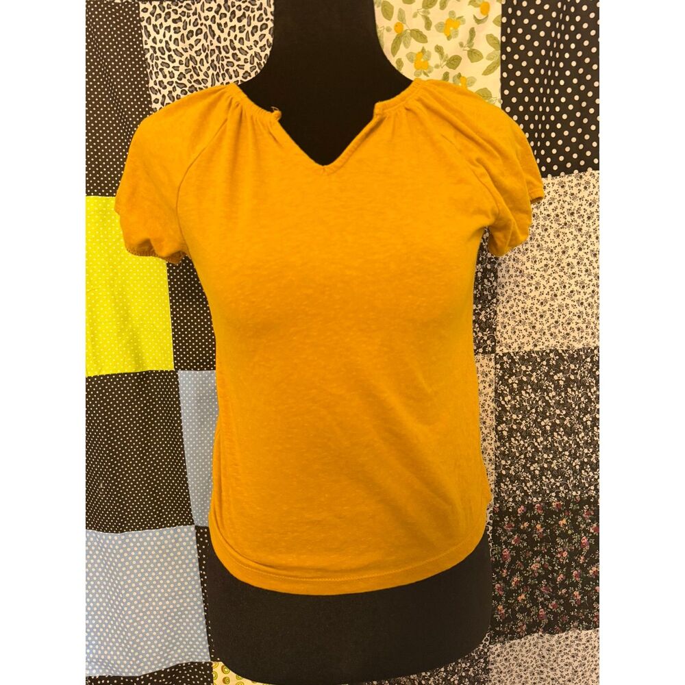 # 093 - Girl's Yellow V Neck Top - Medium Size 8 from Old Navy